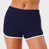 Solid Colored Shorts with White In-Seam Piping